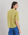 Peanuts Donuts Oversize Cropped Blouse Yellow