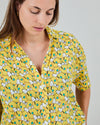 Peanuts Donuts Oversize Cropped Blouse Yellow