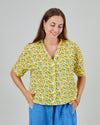 Peanuts Donuts Oversize Cropped Blouse Yellow