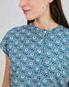 Asis Percales Daisy Sleeveless Blouse Blue
