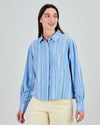 Stripes Boxy Blouse Blue