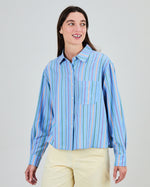 Stripes Boxy Blouse Blue