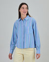 Stripes Boxy Blouse Blue