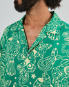 Asis Percales Crocodylus Aloha Shirt Green