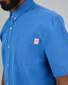 Asis Percales Daisy Checks Boxy Shirt Blue