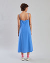 Checks Strappy Straight Dress Blue
