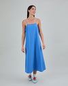 Checks Strappy Straight Dress Blue