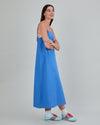 Checks Strappy Straight Dress Blue