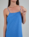 Checks Strappy Straight Dress Blue