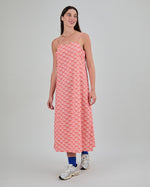 Asis Percales Daisy Strappy Straight Dress Red