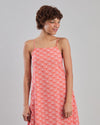 Asis Percales Daisy Strappy Straight Dress Red
