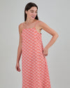 Asis Percales Daisy Strappy Straight Dress Red