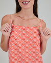 Asis Percales Daisy Strappy Straight Dress Red