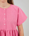 Checks Oversize Shorts Dress Pink