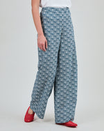 Asis Percales Daisy Wide Leg Pants Blue