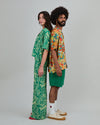Asis Percales Crocodylus Wide Leg Pants Green