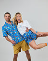 Summer Ice Cream Aloha Shirt Blue