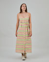 Pastel Wavy Stripes Strap Dress