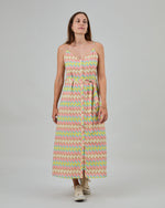 Pastel Wavy Stripes Strap Dress
