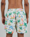 Tropical Pixel Swimwear Ecru
