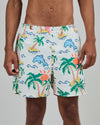 Tropical Pixel Swimwear Ecru