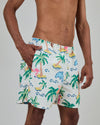 Tropical Pixel Swimwear Ecru