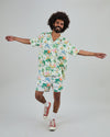 Tropical Pixel Swimwear Ecru