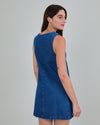 Washed Denim Pichi Shorts Dress Blue
