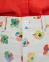 Mini Flower Straigh Leg Pants Ecru