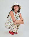 Mini Flower Straight Leg Pants Ecru
