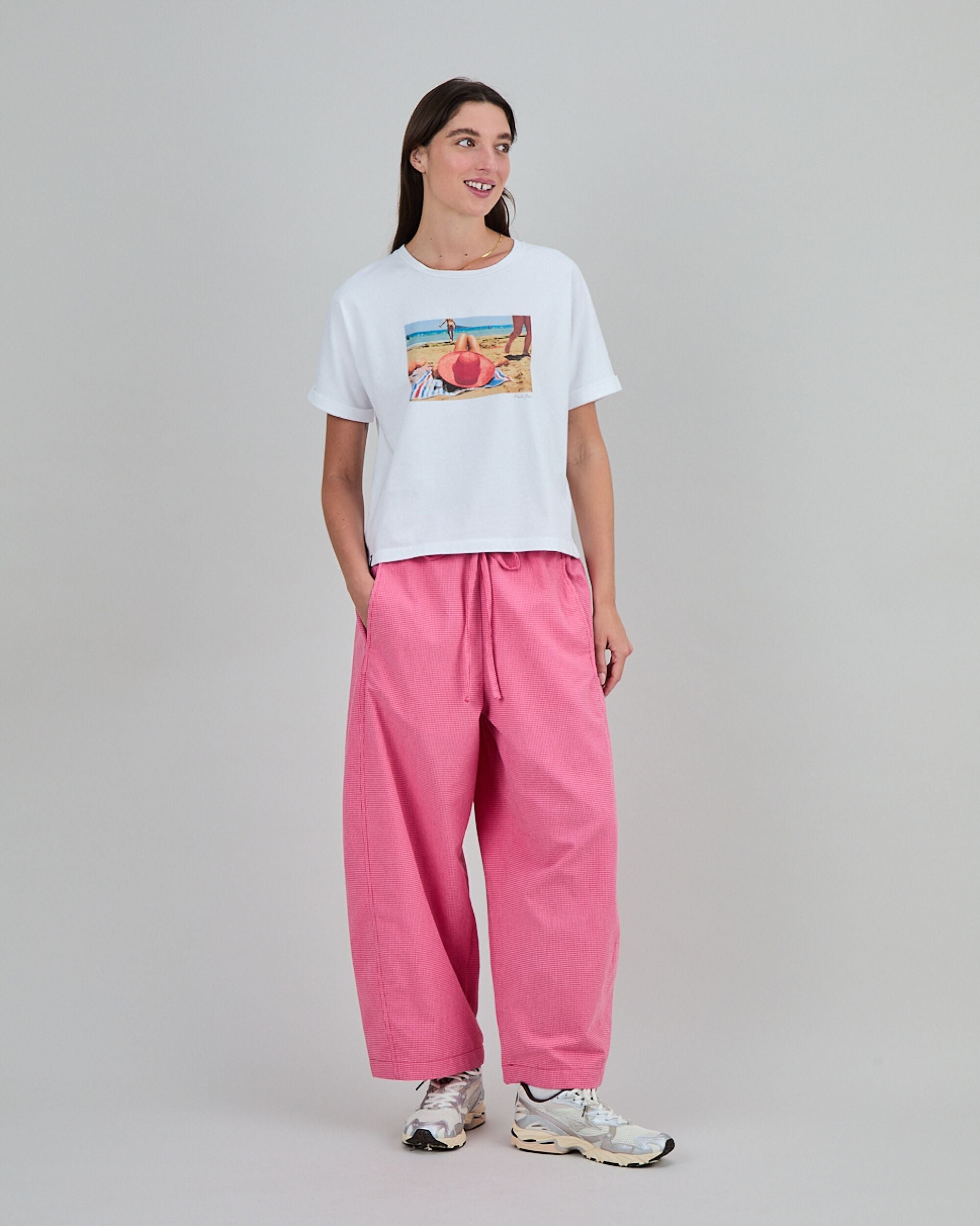 Checks Balloon Pants Pink