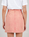 Washed Denim Mini Skirt Pink