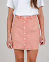 Washed Denim Mini Skirt Pink