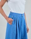 Checks Midi Skirt Blue