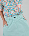 Elastic Comfy Midi Skirt Light Green