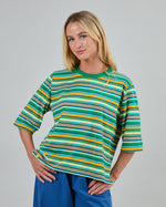 Stripes Boxy Tee Yellow