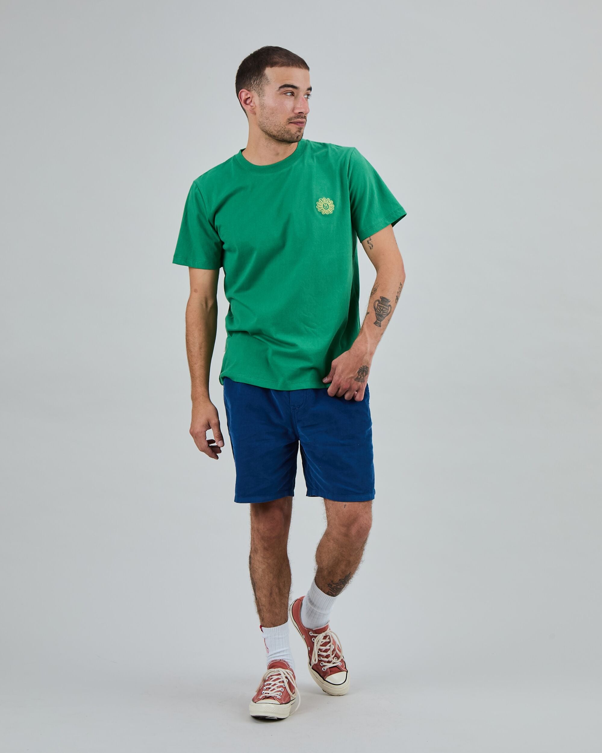 Asis Percales Daisy T-Shirt Green