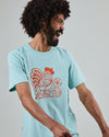 Asis Percales Kikiriki Oversize T-Shirt blue