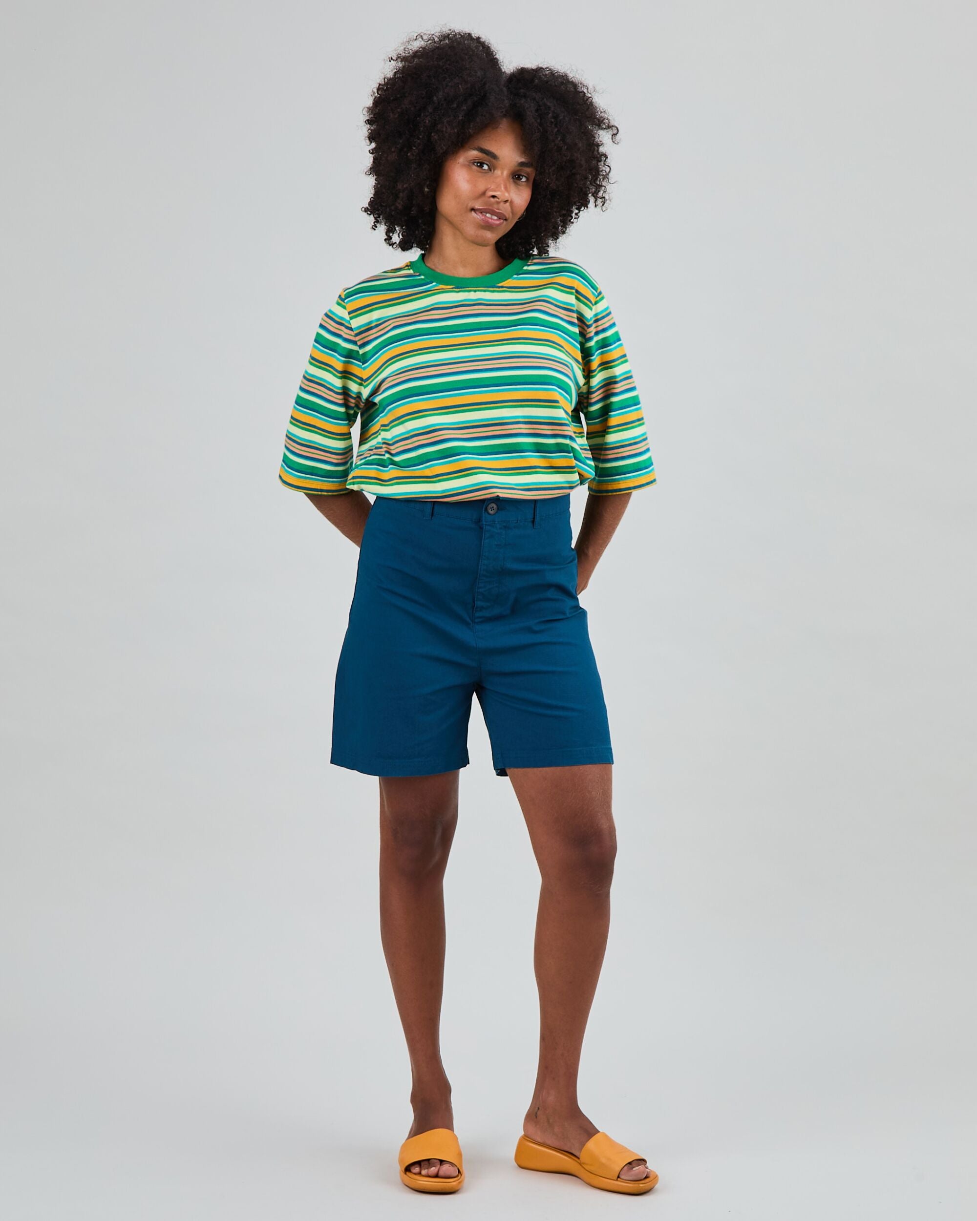 High Waist Shorts Blue