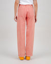Washed Denim Straight Leg Pants Pink