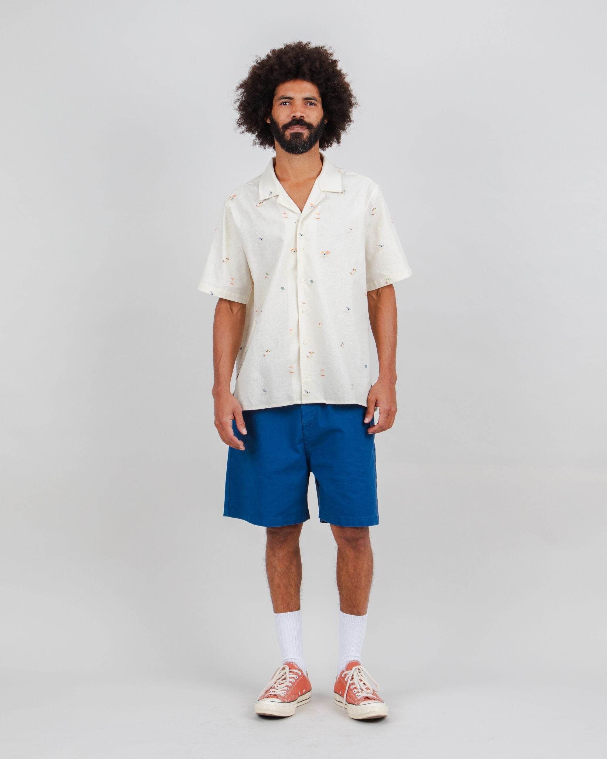 Beach please Aloha shirt Ecru