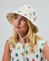 Mini flower bucket hat Ecru