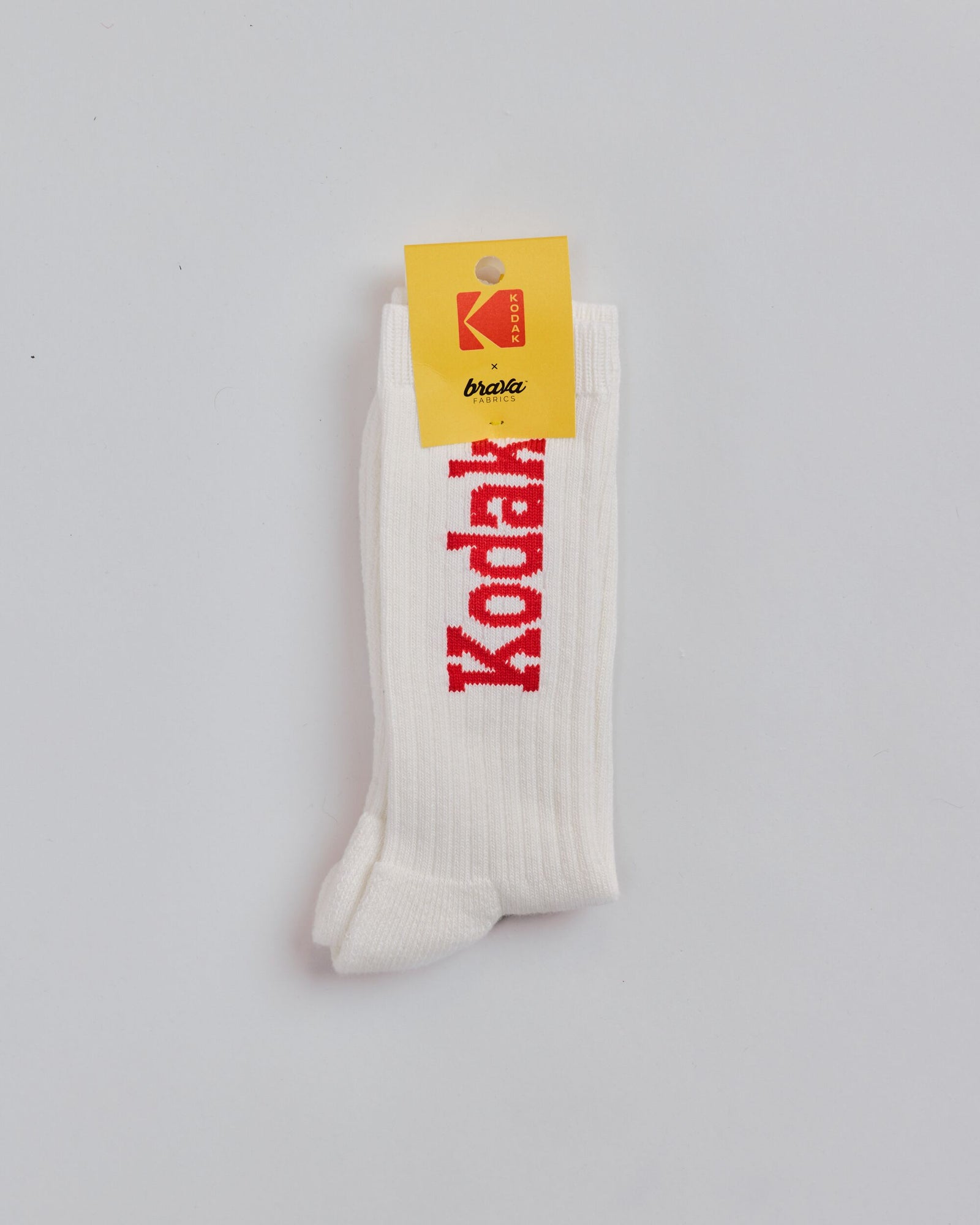 Kodak Jacquard Ribbed Socks Ecru
