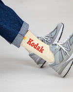 Kodak Jacquard Ribbed Socks Ecru