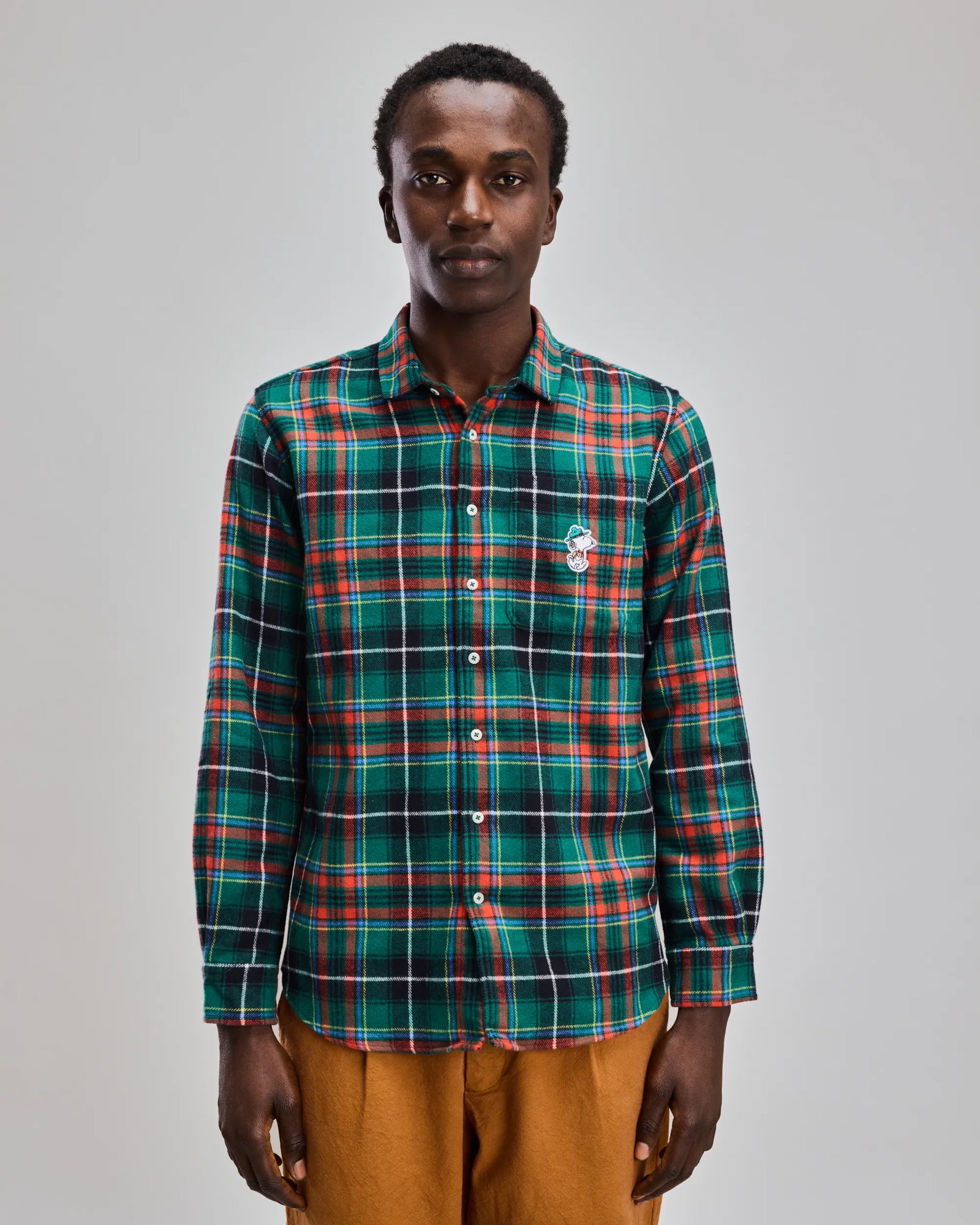 Peanuts Beagle Scout Flannel Overshirt Green