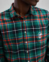 Peanuts Beagle Scout Flannel Overshirt Green