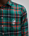 Peanuts Beagle Scout Flannel Overshirt Green