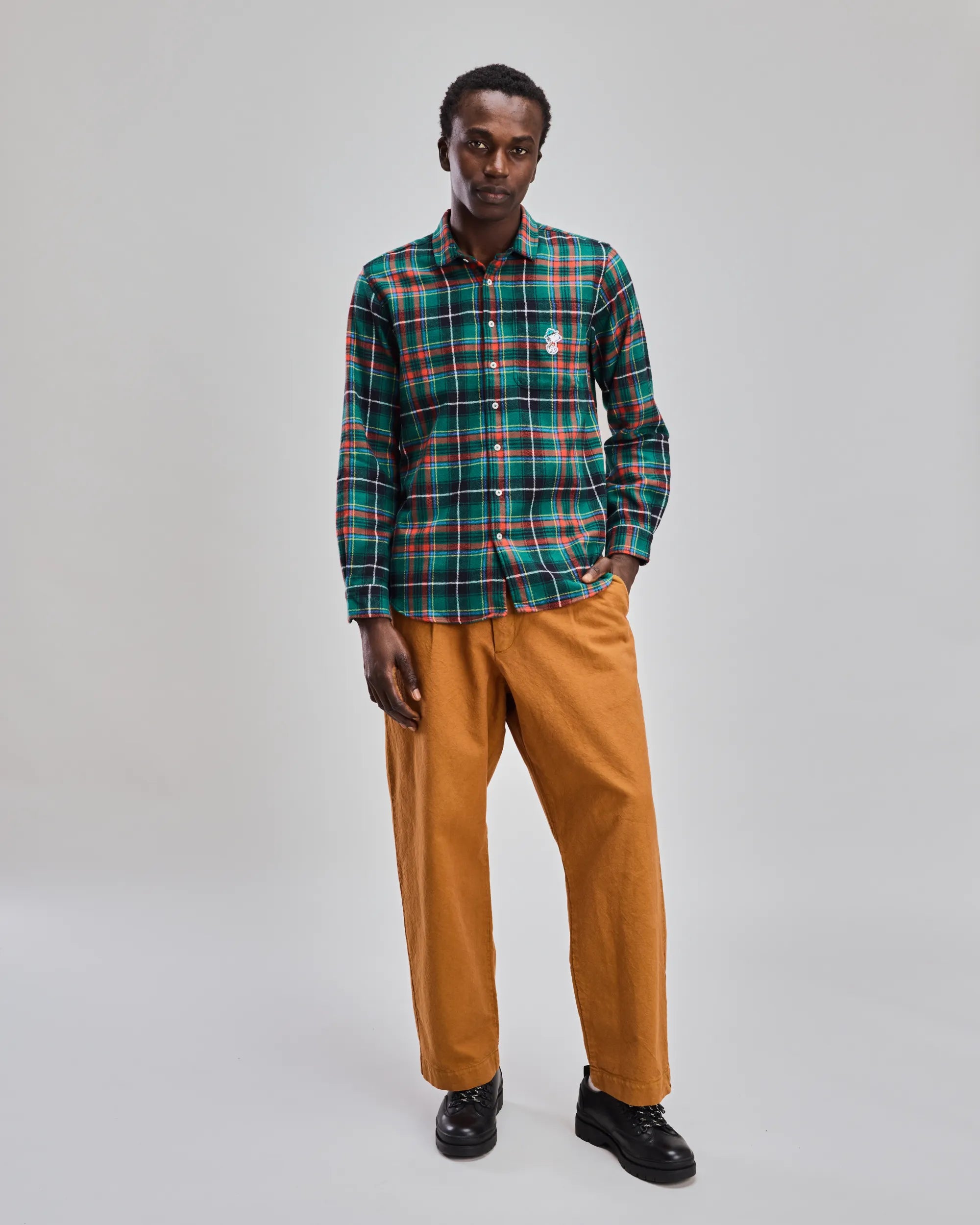 Peanuts Beagle Scout Flannel Overshirt Green