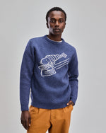 Peanuts Snowy Wool Sweater Blue
