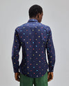 PAC-MAN  Classic Long Sleeve Shirt Blue